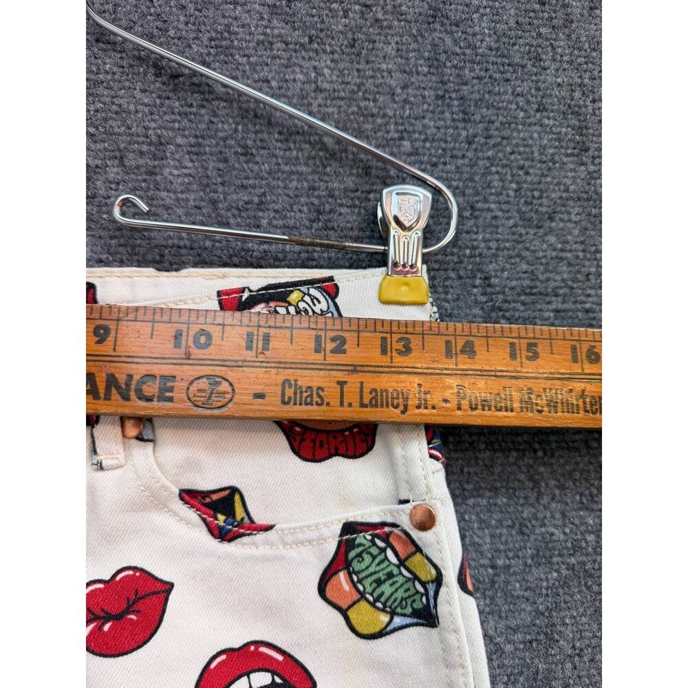 Wrangler High-Rise White Jeans with Red Lips Print - Picture 4 of 13